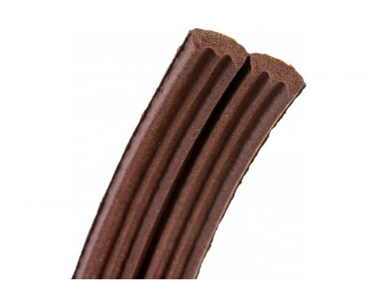 Самоклеящийся уплотнитель для дверей и окон ТДВ Е профиль, 9х4 мм, коричневый 1502009 – изображение 3