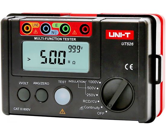 Цифровой тестер УЗО, измеритель заземления и сопротивления изоляции UNI-T UT526 00-00000191 – изображение 4
