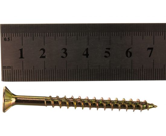 Универсальный саморез конструкц. ГОСКРЕП 6,0 x 70 желт., потай TX30 10шт 14-0016520 – изображение 4