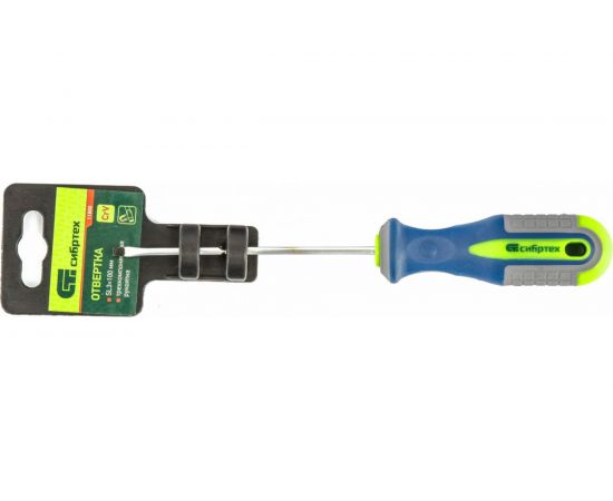 Отвертка SL3.0х100мм, CrV, 3-х компонентная рукоятка СИБРТЕХ 11800 – изображение 4