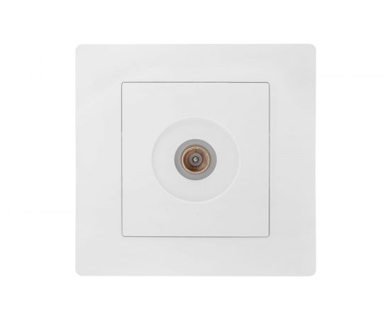 Антенная розетка GUSI ELECTRIC Bravo одинарная, СУ, белый С10А1-001-СБ 