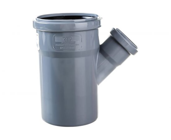 Канализационный тройник RTP D 110х50 мм, 45 град, серый 11433 