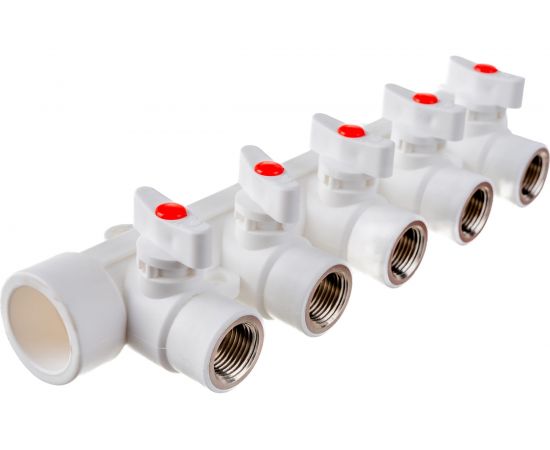 Коллектор с шаровыми кранами LAMMIN PPR ВР 32х1/2х5 Lm31082515032 