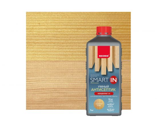 Декоративный антисептик NEOMID Smart In для внутренних работ, золотая рожь, 1 кг Н-Sm_In-1/зол.рожь 
