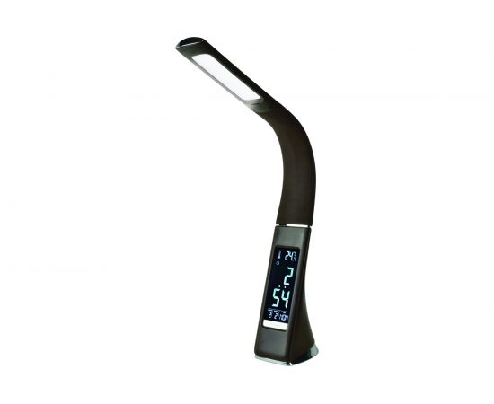 Настольный светильник с часами Uniel 5W TLD-542 Brown/LED/300Lm/5000K/Dimmer UL-00001817 