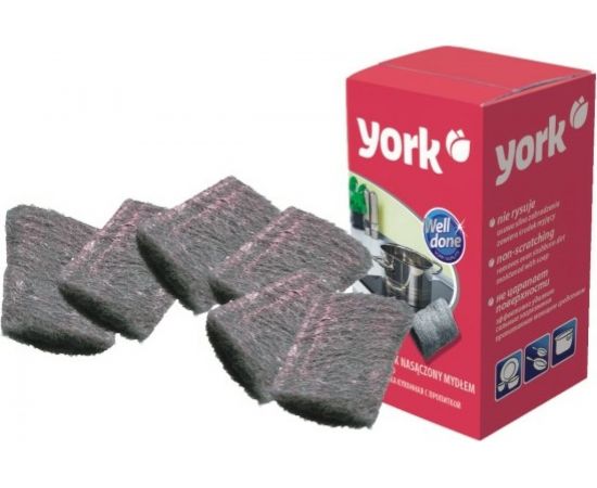 Металлическая губка YORK с пропиткой, 6 шт. 005010 