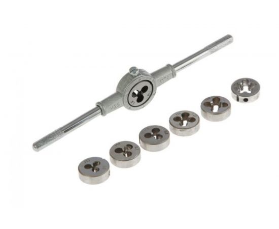 Набор плашек TUNDRA М3 - М12 + плашкодержатель, 8 предметов 1348146 