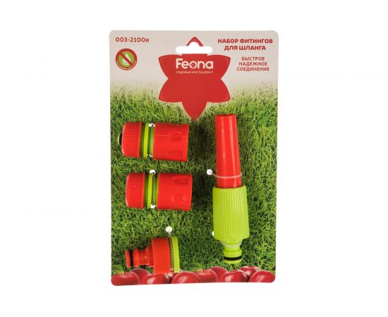 Набор фитингов для шлангов 1/2"", 4 шт. 1/6/36 003-2100В FEONA 22771 