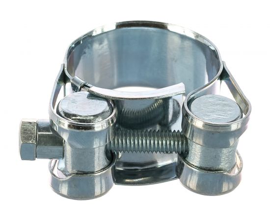 Металлические силовые хомуты СИБРТЕХ 26-28 мм, ширина 18 мм, шарнирный, W1, 2шт 47509 