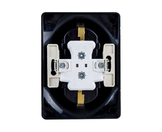 2-местная розетка Schneider Electric скрытой проводки Glossa 16А IP20 250В с заземлением в сборе графит GSL001324 – изображение 2