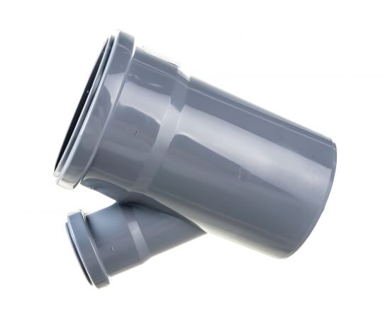 Канализационный тройник RTP D 110х50 мм, 45 град, серый 11433 – изображение 2