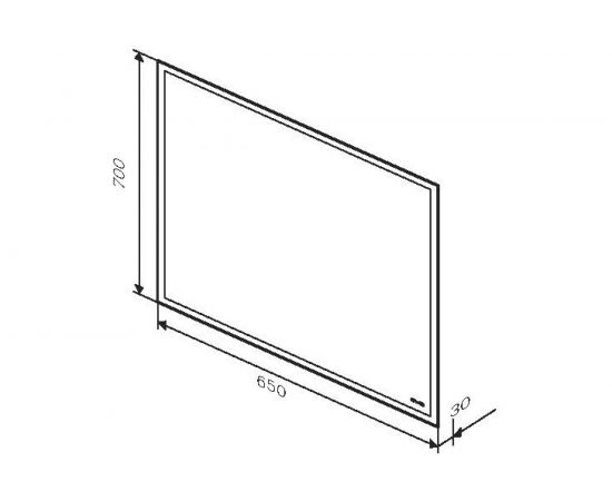 Настенное зеркало AM.PM Gem с LED-подсветкой по периметру, 65 см M91AMOX0651WG – изображение 2