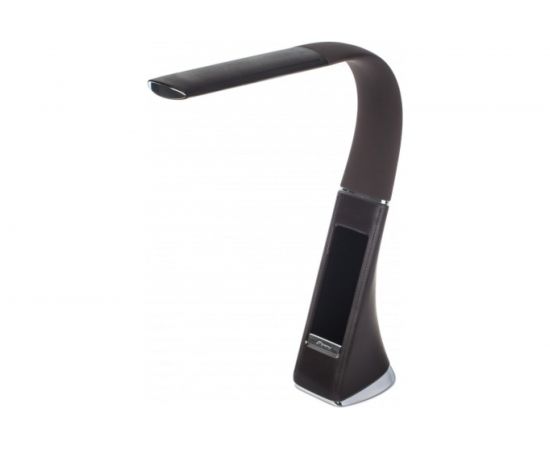 Настольный светильник с часами Uniel 5W TLD-542 Brown/LED/300Lm/5000K/Dimmer UL-00001817 – изображение 2