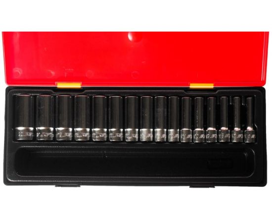 Набор шестигранных торцевых головок 3/8" 6-22мм в кейсе 16шт JTC-K3161 – изображение 2