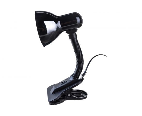 Настольный светильник с прищепкой, черный 230В, 60Вт, E27, ЛОН Ultraflash UF-320P C02 12371 – изображение 3