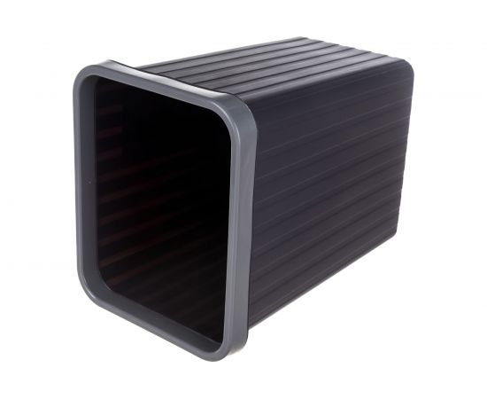 Бак для мусора HAPPI DOME 16 литров, прямоугольный, черный/серый, полипропилен HDB-035-16 – изображение 3