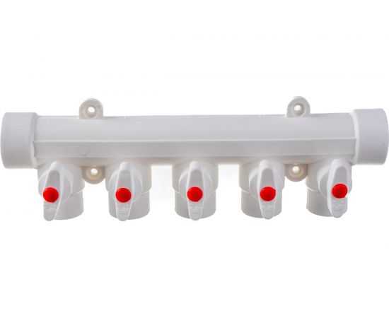 Коллектор с шаровыми кранами LAMMIN PPR ВР 32х1/2х5 Lm31082515032 – изображение 3