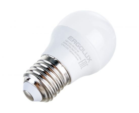 Электрическая светодиодная лампа Ergolux LED-G45-9W-E27-6K Шар 9Вт E27 6500K 172-265В 13178 – изображение 3