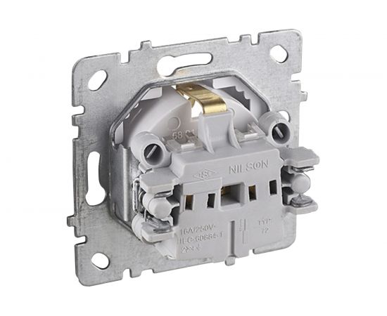 Механизм розетки NILSON 1СП з/к серебро Touran/Alegra metallic 24130417 – изображение 3