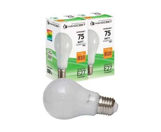 Светодиодная лампа Наносвет LED EcoLed LE-GLS-10/E27/827, Ra90 L162 – изображение 4