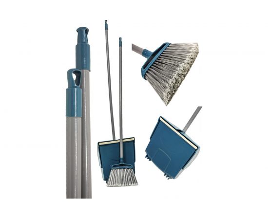 Комплект щётка с совком для мусора GoGo ПВХ, цвет серо-голубой 60420 – изображение 5