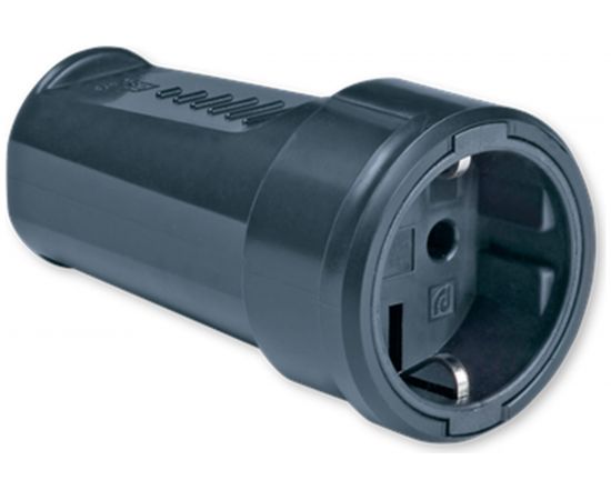 Переносная розетка Aling-conel 16A 250В, черная с резиновым покрытием 4006.13 139001 