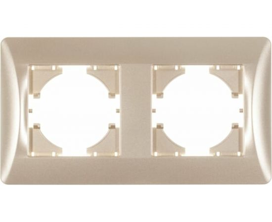Рамка GUSI ELECTRIC Ugra 2-местная, цвет шампань С1120-027 