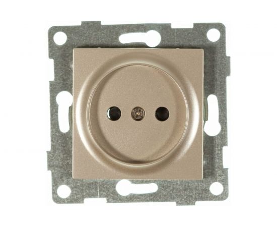 Механизм розетки GUSI ELECTRIC Ugra 1-ой б/з с з/ш, СУ , 16А, 250В, шампань С11Р2-027 