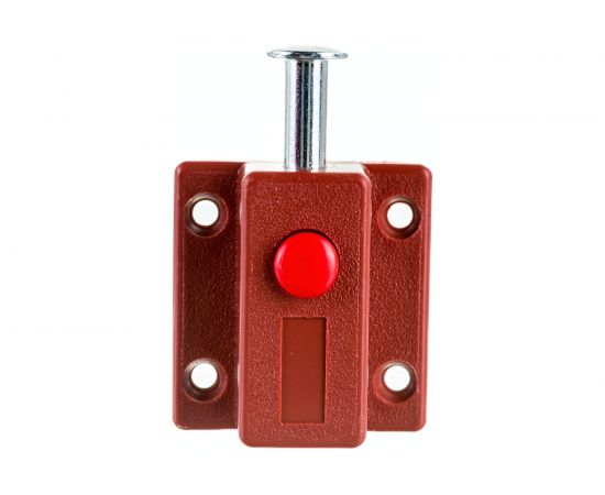 Задвижка Левша кнопочная, мебельная У1-2539 