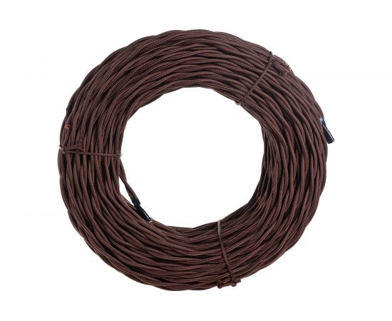 Витой провод Retrika, ретро 2х1.5 коричневый, 50м RP-21502 – изображение 2