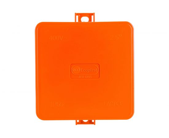 Огнестойкая коробка Экопласт JBL085 E110, о/п 85х85х38, 12 выходов, IP55, 2P, цвет оранжевый 43055HF – изображение 2