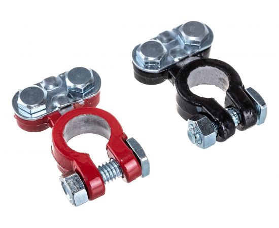 Клеммы General Technologies АКБ под планку 2 шт "+" "-" Тип EURO /свинец/ GT-M040014 – изображение 2