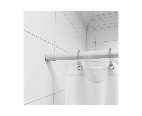 Карниз для ванной комнаты Milardo 110-200 см, белый, 010A200M14 – изображение 3