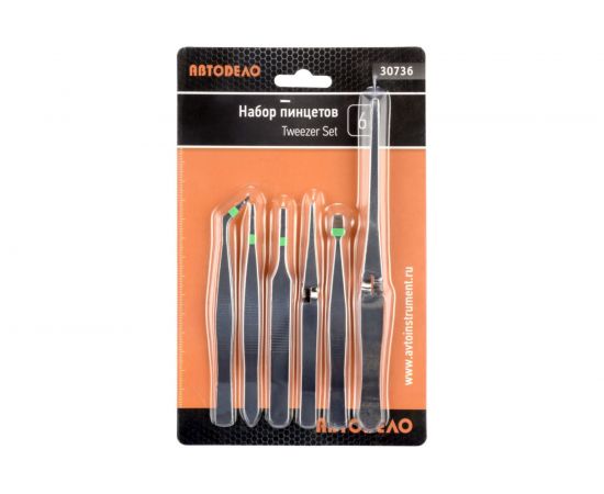 Набор пинцетов АвтоDело 6 предметов 30736 12957 – изображение 3