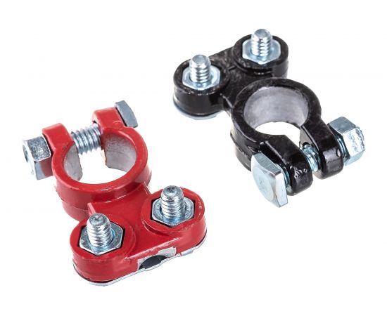 Клеммы General Technologies АКБ под планку 2 шт "+" "-" Тип EURO /свинец/ GT-M040014 – изображение 3