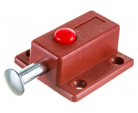 Задвижка Левша кнопочная, мебельная У1-2539 – изображение 3