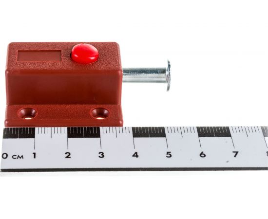 Задвижка Левша кнопочная, мебельная У1-2539 – изображение 4