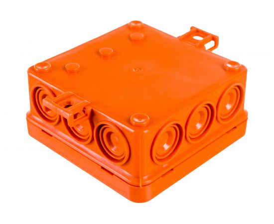 Огнестойкая коробка Экопласт JBL085 E110, о/п 85х85х38, 12 выходов, IP55, 2P, цвет оранжевый 43055HF – изображение 4