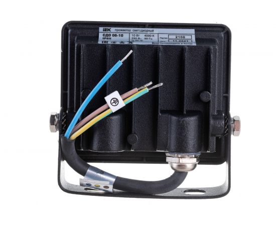 Прожектор IEK, СДО 06-10 светодиодный черный IP65 4000 K LPDO601-10-40-K02 – изображение 4