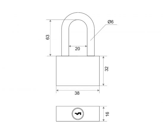 Навесной замок Trodos полимер ВС-HG36-38L Box 210004 – изображение 5