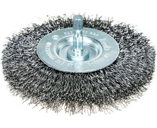 Щетка плоская для дрели жесткая, 100 мм, 0,3 мм KWB 607930 – изображение 5