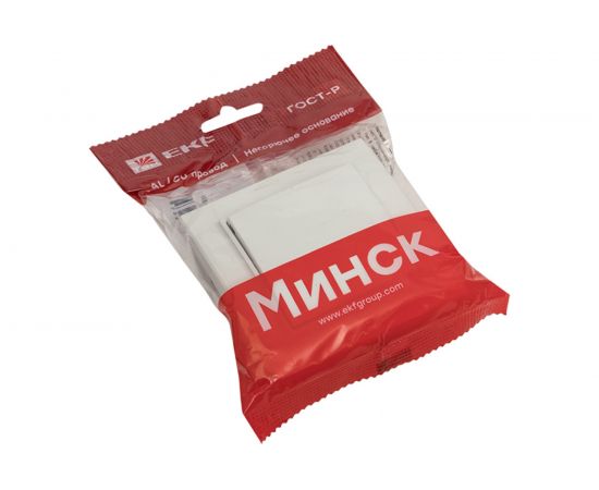 1-клавишный выключатель EKF Минск СП, 10А, белый ERV10-021-10 – изображение 5