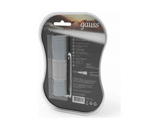 Ручной фонарь Gauss модель GFL106 1W 50lm 3xAAA LED 1/12/144 GF106 – изображение 6