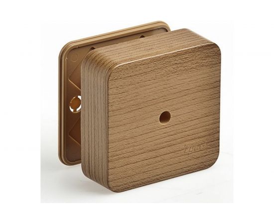 Универсальная коробка для кабель-каналов Ruvinil, 80х80х25 коричневый IP40 65005К 