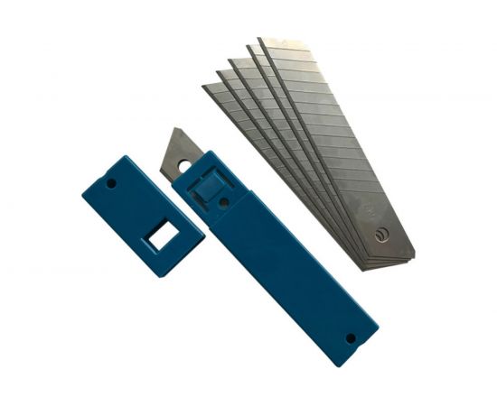 Лезвия сменные для резака (10 шт; 18х100 мм; толщина 0.5 мм; 14 сегментов; японская сталь SK5) РемоКолор 19-2-402 