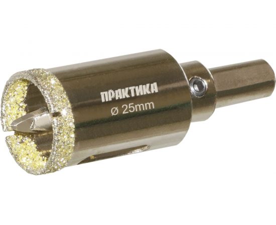 Коронка алмазная по керамограниту/керамике Профи (25х70 мм) ПРАКТИКА 917-590 