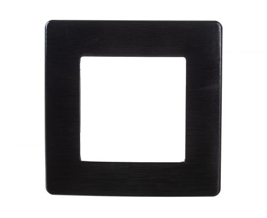Рамка для розеток и выключателей ЭРА Серия 12 12510106 на 1 пост, Сатин, черный Б0052504 