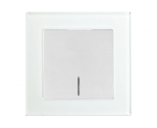 Электрический 1-клавишный выключатель STEKKER с индикатором, серия Катрин, белый 39162 