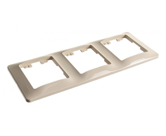 Вертикальная рамка Schneider Electric 3-м Glossa бежевая GSL000207 