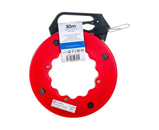 Стальной зонд для протяжки кабеля Electraline малый, 30м, 3x1,3мм 61063 